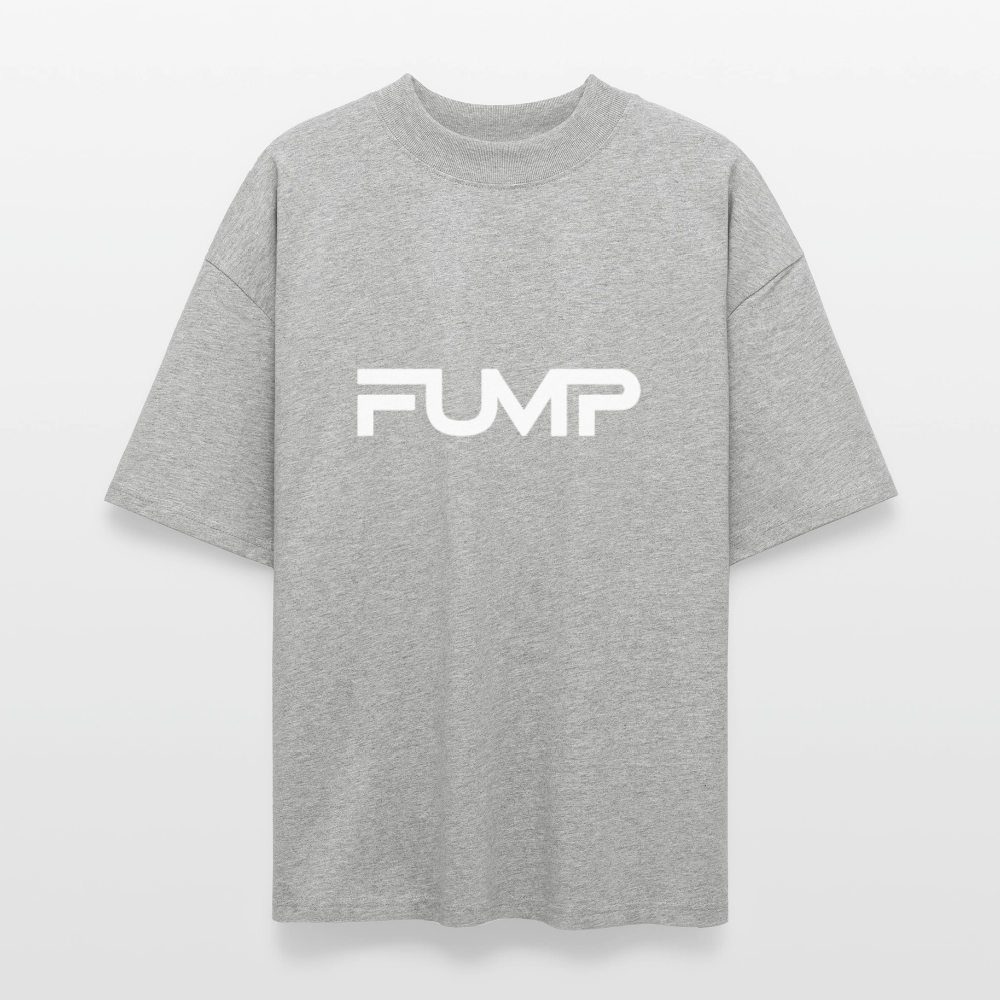 FUMP Logo Shirt – Oversized Unisex (Stanley/Stella) - Grau meliert
