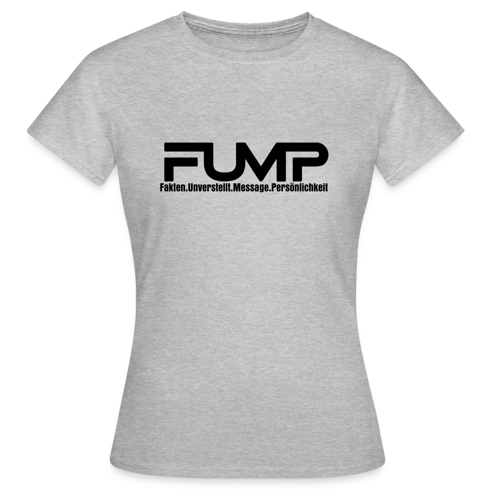 FUMP Logo Statement  Shirt White – Female Fit - Grau meliert