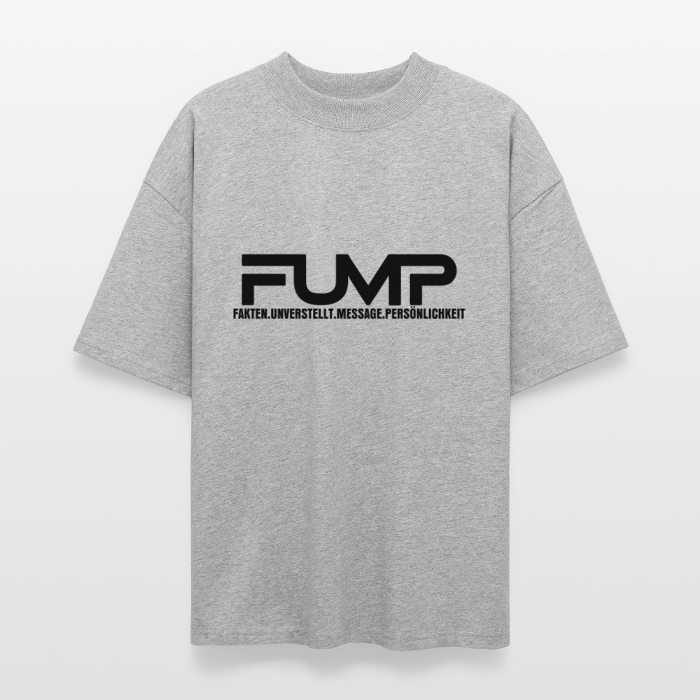 FUMP Logo Statement Shirt – Oversized Unisex (Stanley/Stella) - Grau meliert