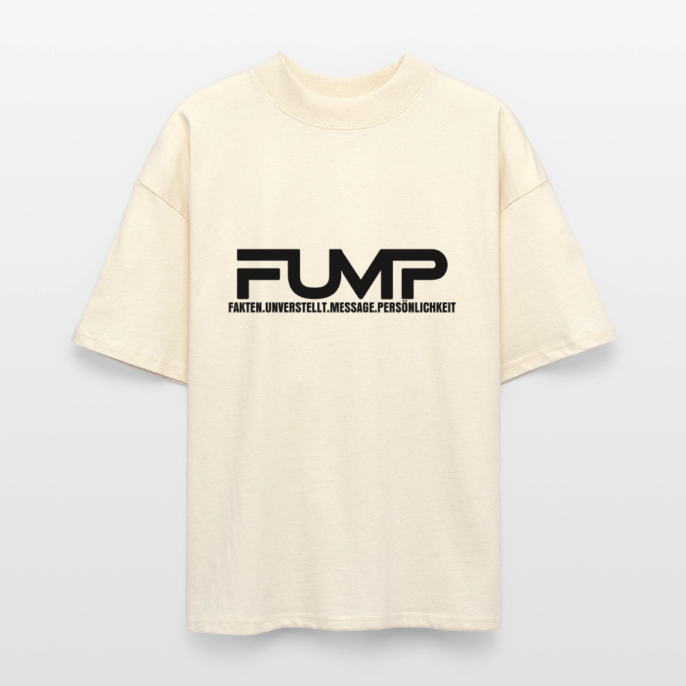 FUMP Logo Statement Shirt – Oversized Unisex (Stanley/Stella) - Weißgrau