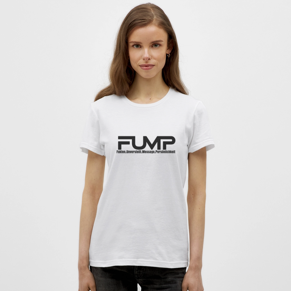 FUMP Logo Statement  Shirt White – Female Fit - Weiß