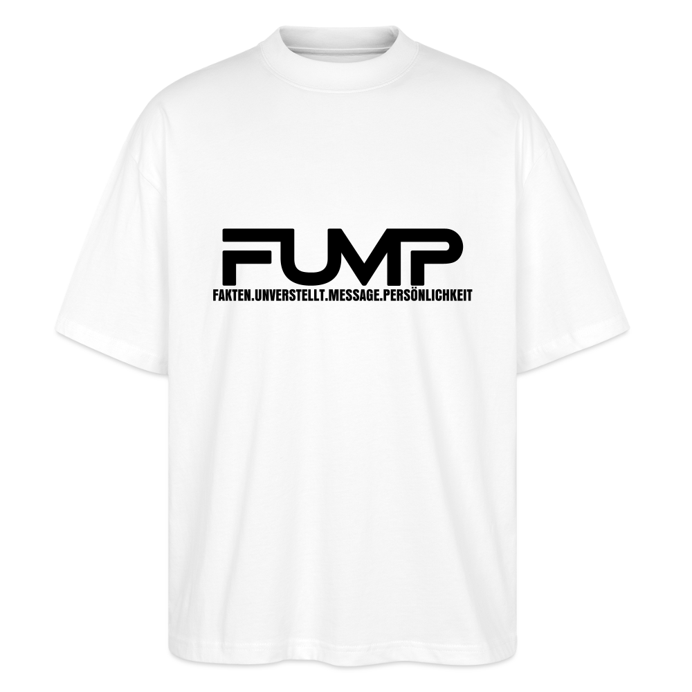 FUMP Logo Statement Shirt – Oversized Unisex (Stanley/Stella) - Weiß
