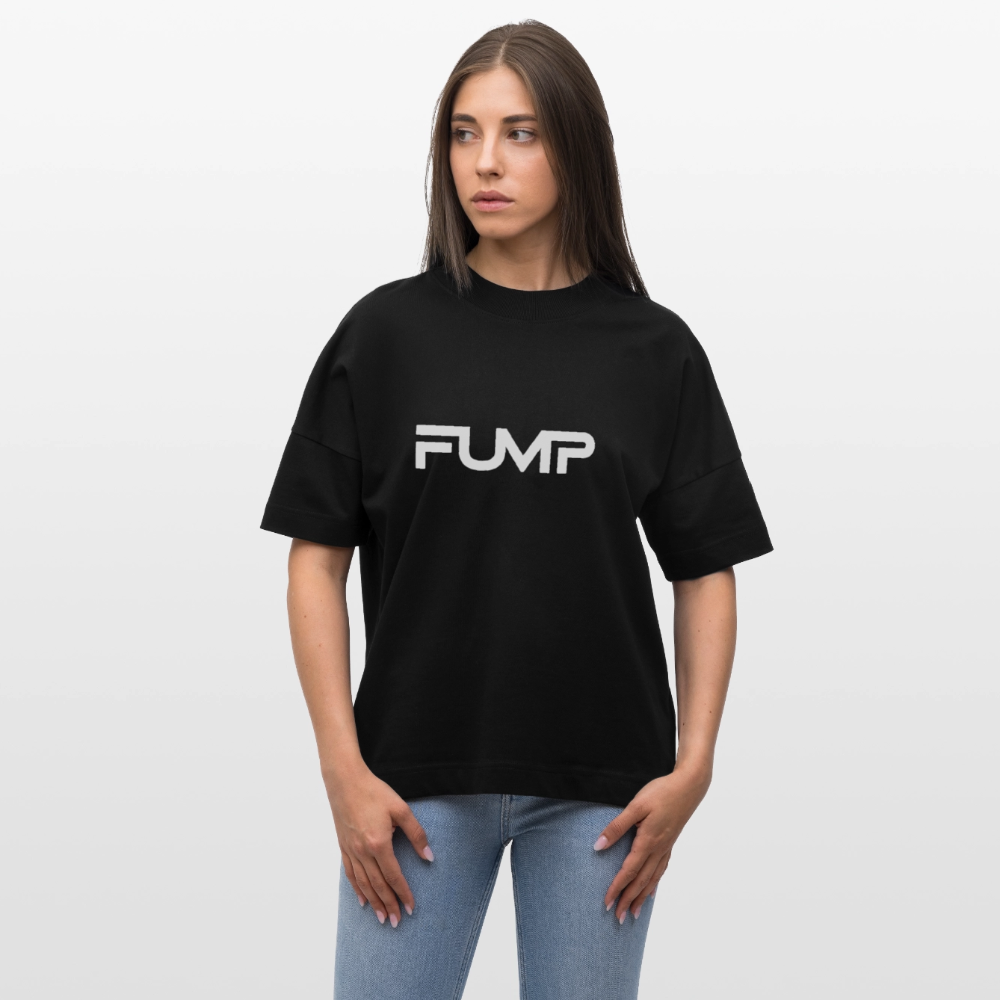 FUMP Logo Shirt – Oversized Unisex (Stanley/Stella) - Schwarz