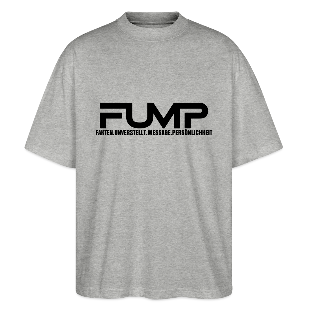 FUMP Logo Statement Shirt – Oversized Unisex (Stanley/Stella) - Grau meliert