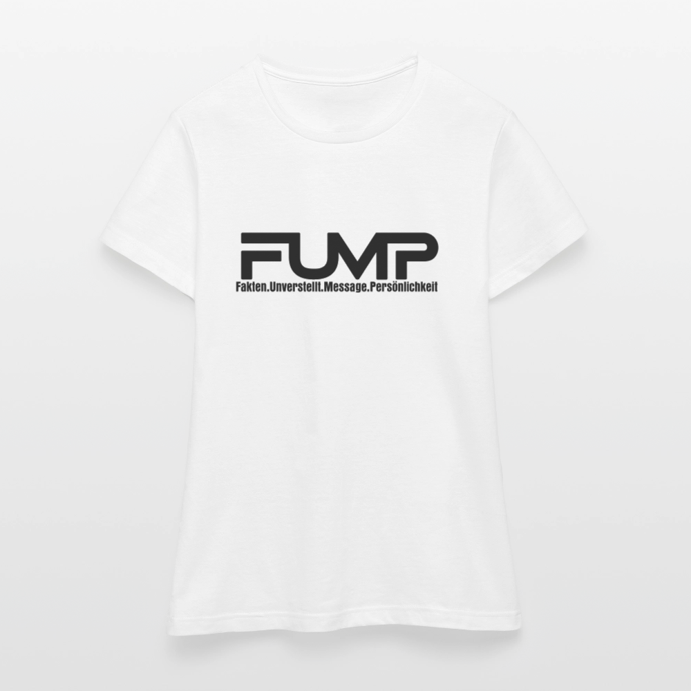 FUMP Logo Statement  Shirt White – Female Fit - Weiß