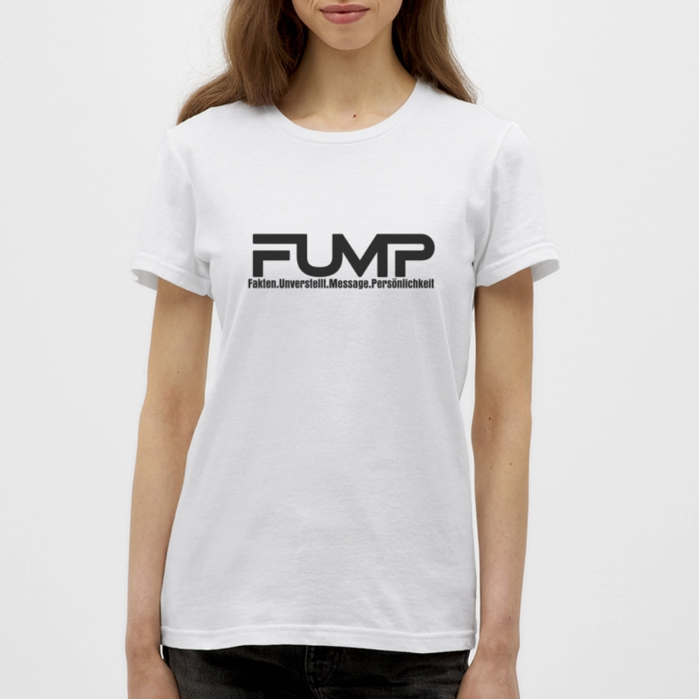 FUMP Logo Statement  Shirt White – Female Fit - Weiß