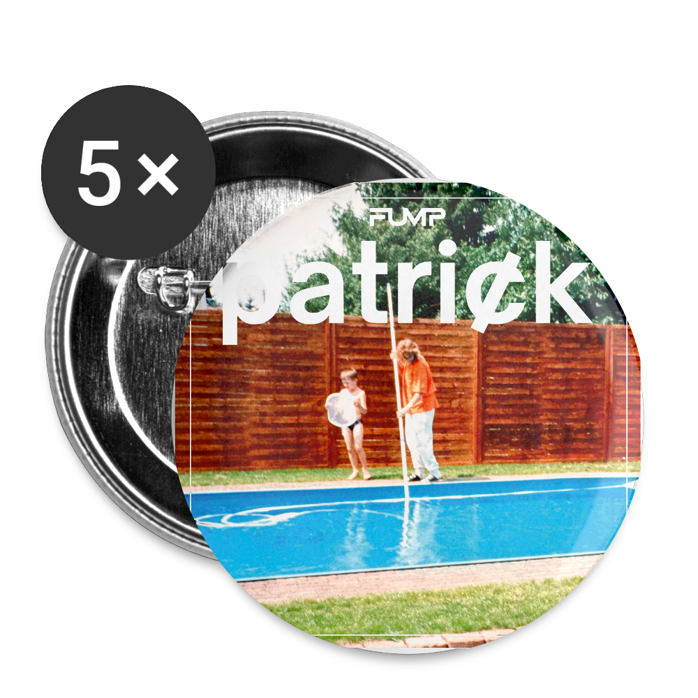 Buttons „patric̸k“ – 5er-Pack - white